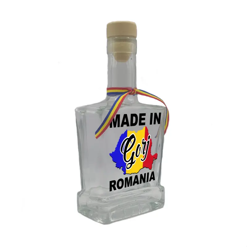 Made in gorj romania, sticla cu mesaj plata, 500 ml, model divgs179 06 22